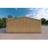 Garage double en bois indépendant avec remise 9.6x6.4, 44/100/40 mm Cladding, côté gauche