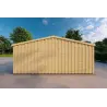 Garage double en bois indépendant avec remise 9.6x6.4, 44/100/40 mm Cladding, côté droit