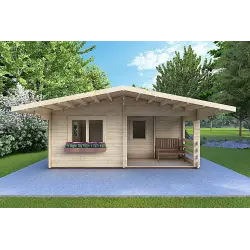 Bureau-Studio de jardin ELBA 6x6, 44mm, vue frontale