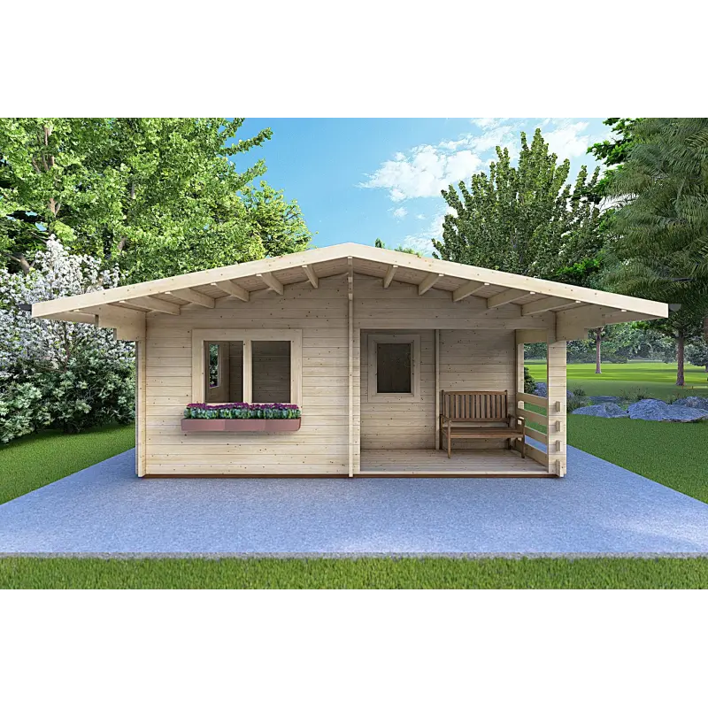 Bureau-Studio de jardin ELBA 6x6, 44mm, vue frontale
