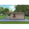 Bureau-Studio de jardin ELBA 6x6, 44mm, côté droit