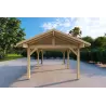 Carport en bois 3.2x4.4, vue frontale