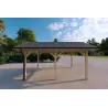 Carport en bois 3.2x4.4, côté gauche
