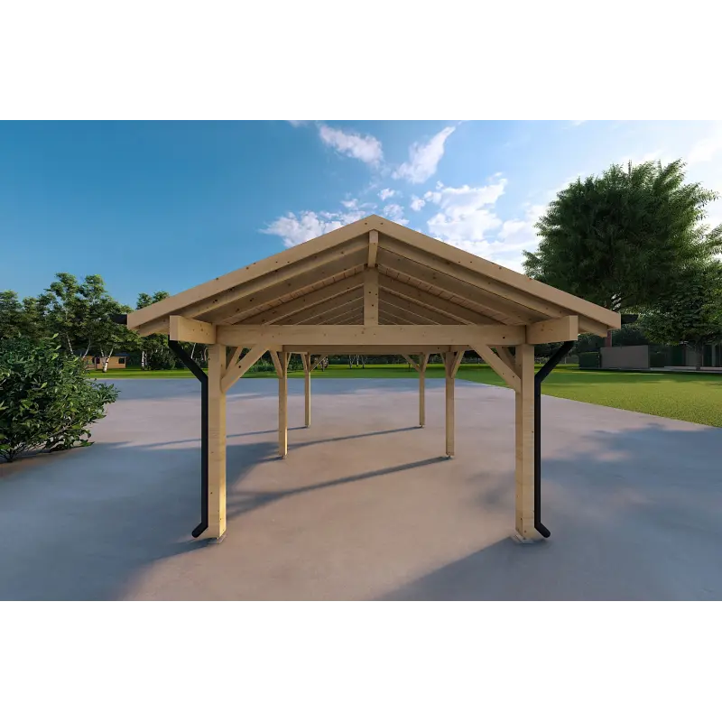 Carport en bois 3.2x4.4, vue arrière