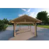 Carport en bois 3.2x4.4, vue arrière