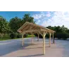 Carport en bois 3.2x4.4, façade côté droit