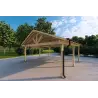 Carport double en bois 25 m², façade côté droit