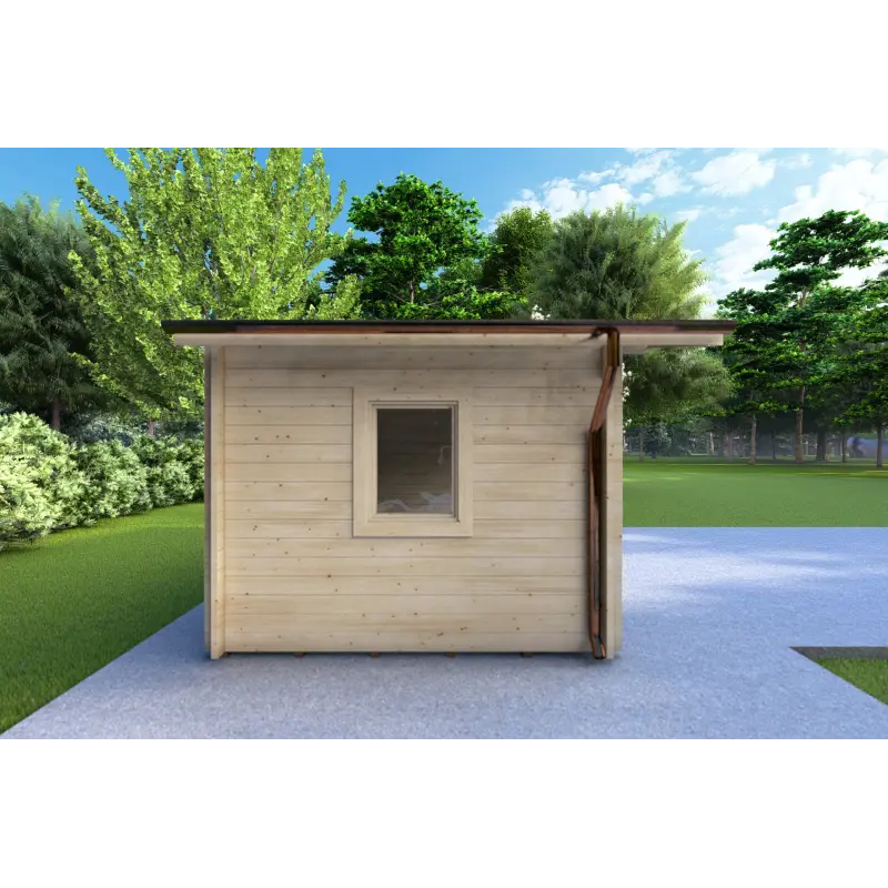 Remise en bois ALLEGRA 5x3, 44mm, côté gauche