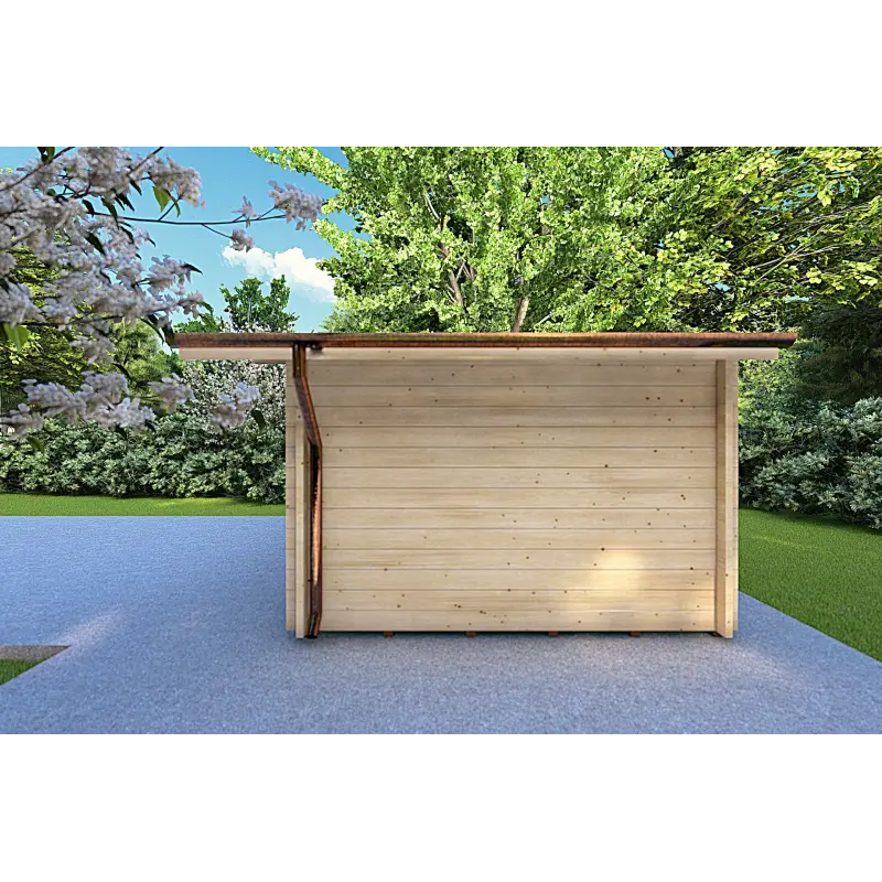 Remise en bois ALLEGRA 5x3, 44mm, côté droit