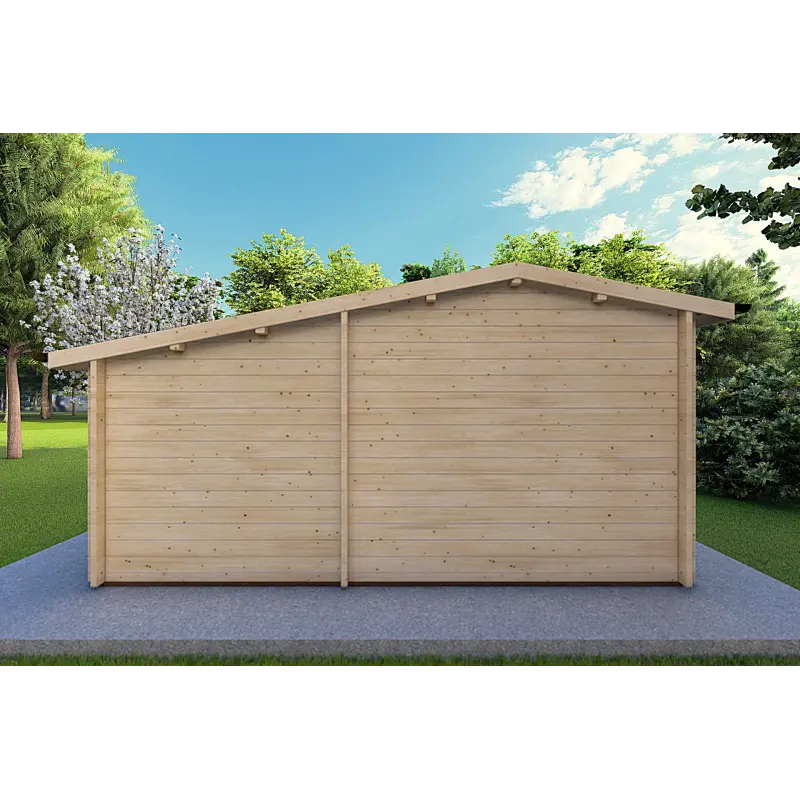 Remise en bois ALLEGRA 5x3, 44mm, vue arrière