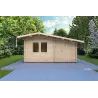 Remise en bois ALLEGRA 5x3, 44mm, vue frontale