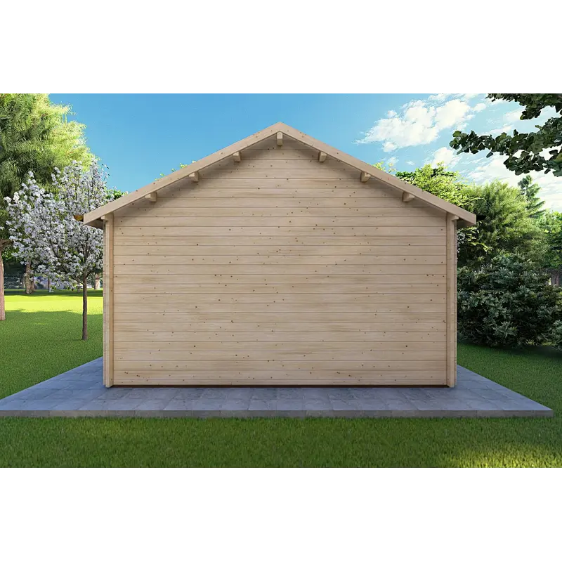 Abri de jardin VIVIENNE 5x3.5, 44mm, vue arrière