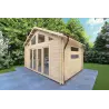 Abri de jardin VIVIENNE 5x3.5, 44mm, façade côté droit