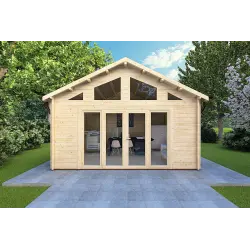 Abri de jardin VIVIENNE 5x3.5, 44mm, vue frontale