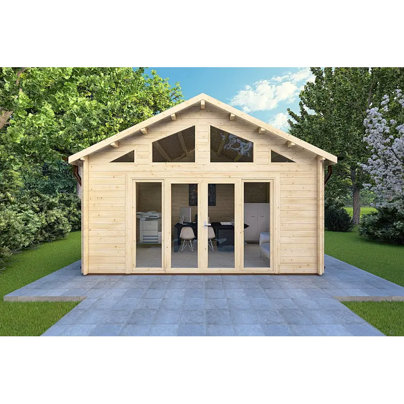 Abri de jardin VIVIENNE 5x3.5, 44mm, vue frontale