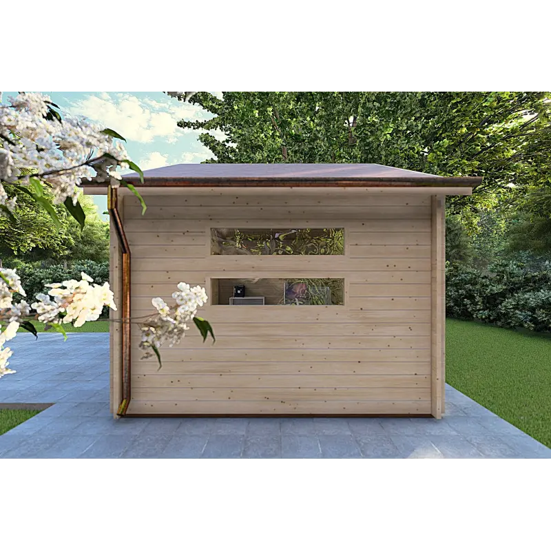 Abri de jardin VIVIENNE 5x3.5, 44mm, côté droit