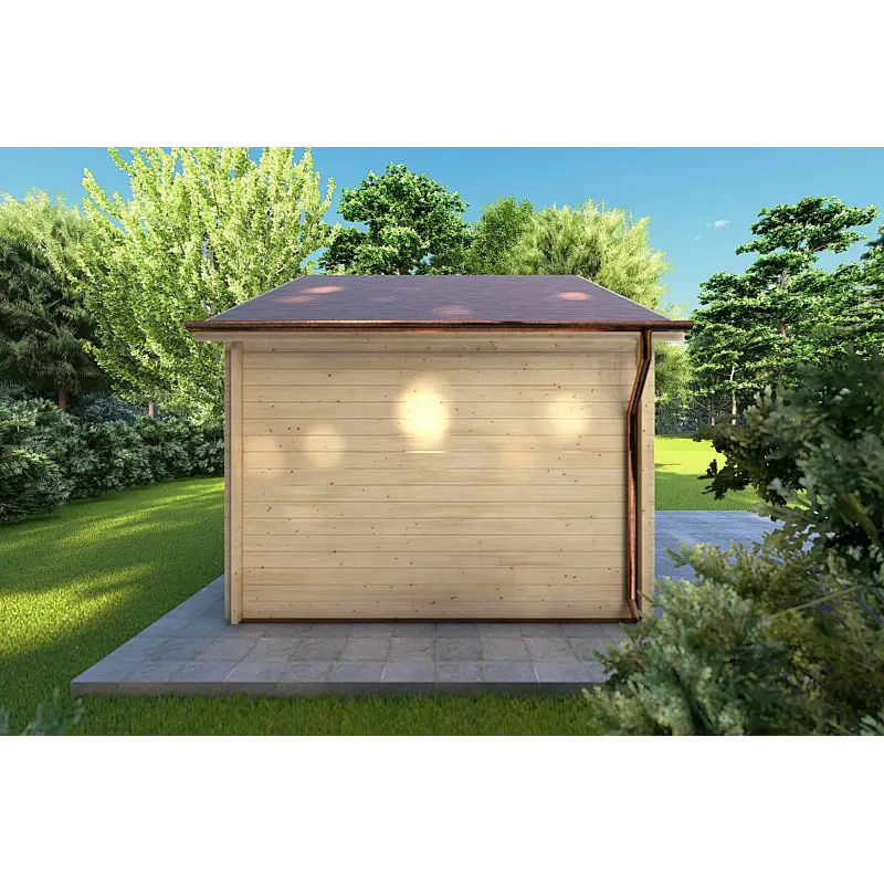Abri de jardin VIVIENNE 5x3.5, 44mm, côté gauche