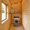 Maison en bois isolée GIADA 10x7.20, 44/100/44 mm, vue intérieure buanderie