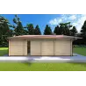 Chalet en bois NATALIA 95 m², 68mm, côté gauche