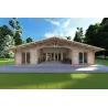 Chalet en bois NATALIA 95 m², 68mm, vue frontale