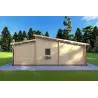Chalet bois ROSALIA 95 m², 68mm, côté droit