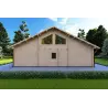 Chalet en bois ASPEN 80 m², 68mm, vue arrière