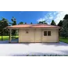 Chalet en bois ASPEN 80 m², 68mm, côté droit