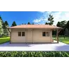 Chalet en bois ASPEN 80 m², 68mm, côté gauche