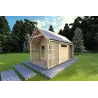 Abri de jardin NINA 6x3, 44mm, façade côté droit