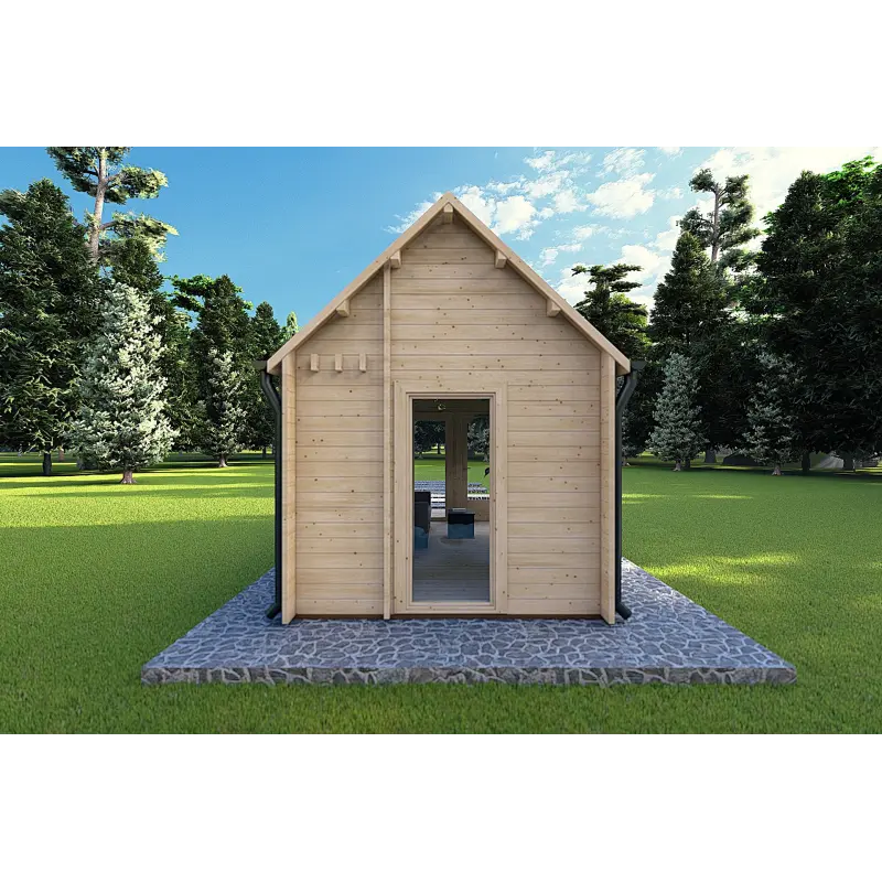 Abri de jardin NINA 6x3, 44mm, vue arrière