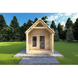 Abri de jardin NINA 6x3, 44mm, vue frontale