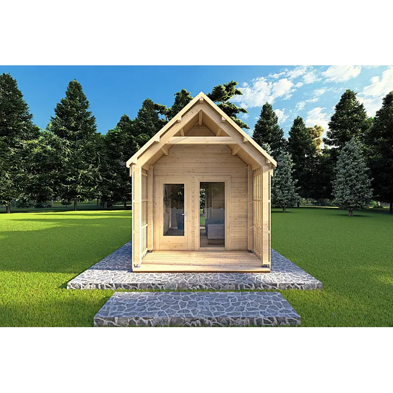 Abri de jardin NINA 6x3, 44mm, vue frontale