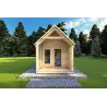 Abri de jardin NINA 6x3, 44mm, vue frontale