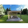 Pavillon en bois OLIVIA 4x4, côté gauche