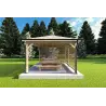 Pavillon en bois OLIVIA 4x4, vue frontale