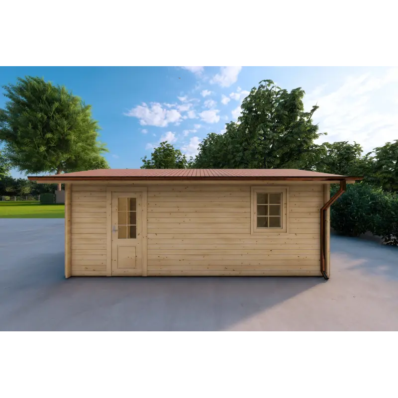 Garage en bois 3x6, 40mm, côté droit