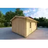 Garage en bois 3x6, 40mm, façade côté droit