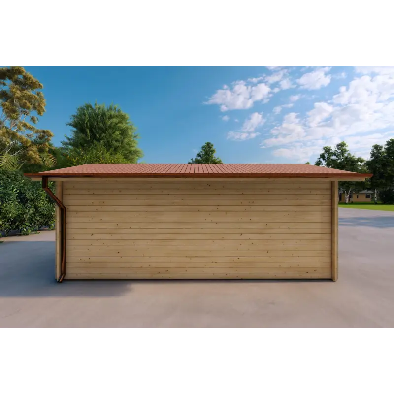 Garage en bois 3x6, 40mm, côté gauche