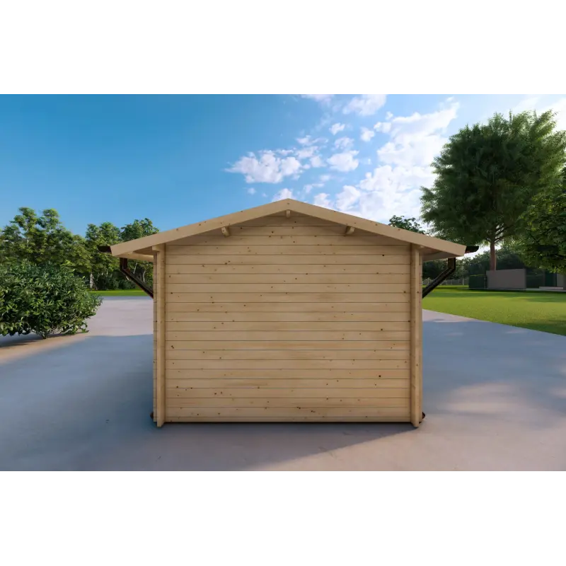 Garage en bois 3x6, 40mm, vue arrière