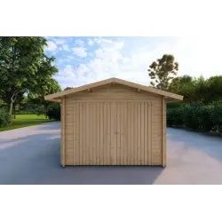 Garage en bois 3x6, 40mm, vue frontale