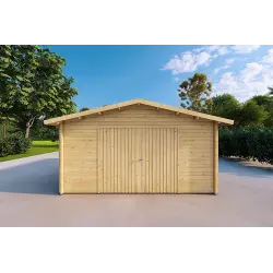 Garage en bois 5x4, 40mm, vue frontale