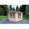 Maison en bois de jardin KARIN 3.5x3.5, 40mm, façade côté droit