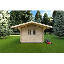 Abri de jardin SALLY 3x3, 40mm, vue frontale