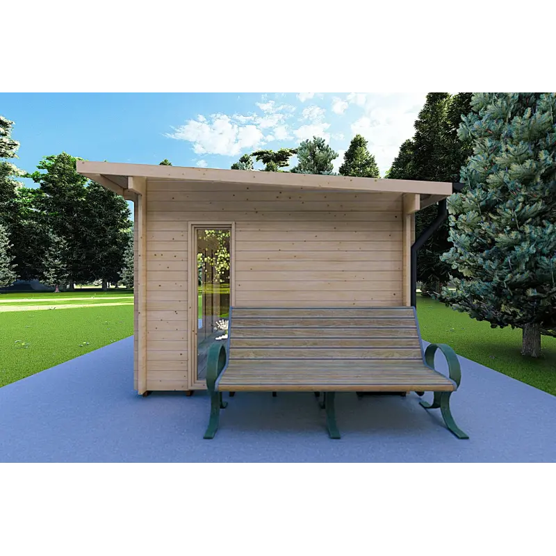 Abri de jardin MICHELLE 5x3, 40mm, côté droit