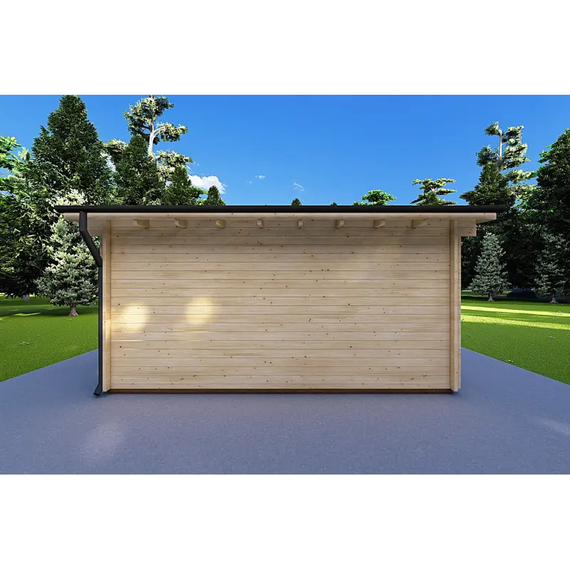 Abri de jardin MICHELLE 5x3, 40mm, vue arrière