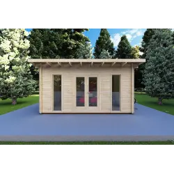 Abri de jardin MICHELLE 5x3, 40mm, vue frontale