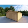 Garage double en bois 30 m², 40mm, façade côté droit