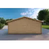 Garage double en bois 30 m², 40mm, vue arrière