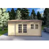 Abri de jardin ALEXIA 4.5x3, 40mm, vue frontale