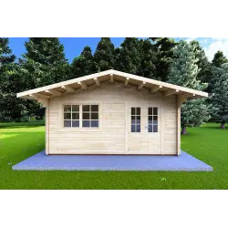 Maison en bois de jardin MARTA 5x5, 40mm, vue frontale